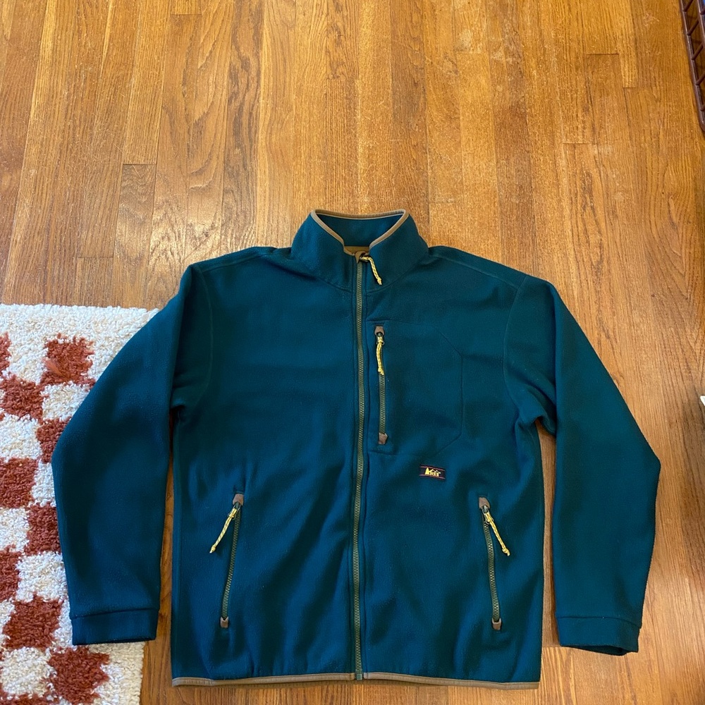 REI Retro Teal Zippered Fleece